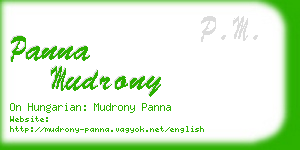 panna mudrony business card